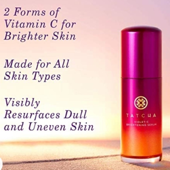 NWT TATCHA Violet C Brightening Serum 20% Vitamin C AHA Facial Dull Exfoliator - Picture 8 of 12